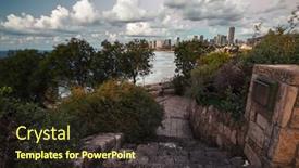  Presentation with israel - Audience pleasing presentation theme consisting of city-of-tel-aviv backdrop and a wine colored foreground