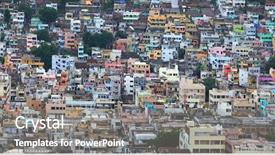  Presentation with city india - Theme featuring norme - norms - think outside background and a gold colored foreground.