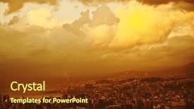  Presentation with yellow orange - Audience pleasing PPT theme consisting of city on coastline beirut lebanon backdrop and a tawny brown colored foreground
