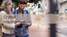  Presentation with travel - Amazing PPT layouts having city on vacation with guide backdrop and a soft green colored foreground