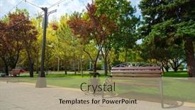  Presentation with beautiful nature - Slide deck having city-park-in-day-beautiful background and a coral colored foreground