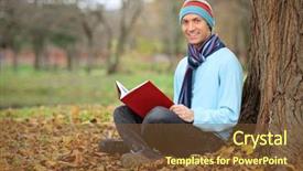  Presentation with macedonia - Theme featuring city park in skopje background and a tawny brown colored foreground