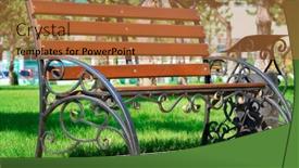  Presentation with path sunlight - Beautiful slide deck featuring city-park-on-a-summer backdrop and a red colored foreground