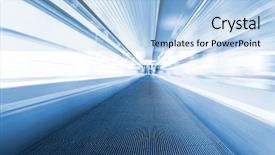  Presentation with inline speed skating - Presentation theme enhanced with city people - blured speed escalator background and a light blue colored foreground