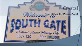  Presentation with population - Presentation having city-population-sign background and a light blue colored foreground