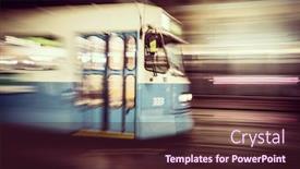  Presentation with public transport - Slide deck consisting of city-public-transport-at-night background and a wine colored foreground