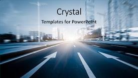  Presentation with traffic road - Amazing PPT layouts having city rapid city traffic backdrop and a light blue colored foreground
