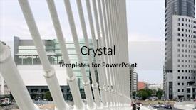  Presentation with urban - Presentation having city scape urban bridge scene in valencia europe spain background and a light gray colored foreground