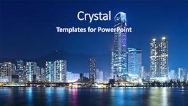  Presentation with hong kong kota - Slide set consisting of storage cloud connection devices technology background and a yellow colored foreground