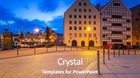  Presentation with night - Beautiful theme featuring city scapes street lamp - promenade at motlawa river backdrop and a  colored foreground