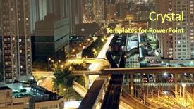  Presentation with hong kong - Audience pleasing theme consisting of city scapes street lights - hong kong downtown at night backdrop and a tawny brown colored foreground