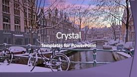  Presentation with amsterdam - Audience pleasing theme consisting of city scenic from amsterdam backdrop and a gray colored foreground