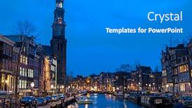  Presentation with amsterdam - Amazing PPT layouts having city-scenic-from-amsterdam backdrop and a gray colored foreground