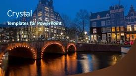  Presentation with amsterdam - Cool new presentation theme with city-scenic-from-amsterdam backdrop and a ocean colored foreground