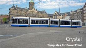  Presentation with dam - Theme with city-scenic-from-amsterdam background and a gray colored foreground