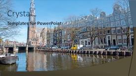  Presentation with amsterdam - Presentation theme having city-scenic-from-amsterdam background and a light blue colored foreground