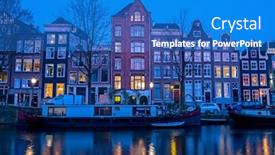  Presentation with amsterdam - Amazing presentation having city-scenic-from-amsterdam backdrop and a teal colored foreground