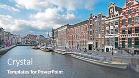  Presentation with amsterdam - Slide deck enhanced with city-scenic-from-amsterdam background and a gray colored foreground