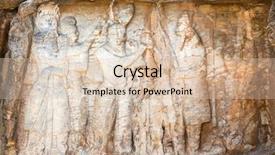  Presentation with rock - PPT layouts consisting of city scientific - naqsh-e rajab two rock reliefs background and a lemonade colored foreground