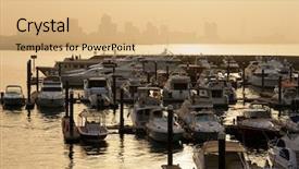  Presentation with city silhouette - Theme consisting of city silhouette in kuwait background and a coral colored foreground