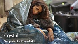  Presentation with city street - PPT layouts featuring city sitting in street background and a dark gray colored foreground