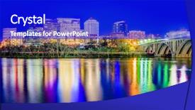  Presentation with virginia - Presentation theme consisting of city skyline on the potomac background and a  colored foreground