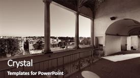  Presentation with washington dc city skyline - PPT layouts with city skyline viewed from castel background and a tawny brown colored foreground