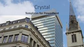  Presentation with skyline - Theme enhanced with city-skyline background and a light blue colored foreground