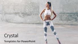  Presentation with sports shoes - Colorful presentation enhanced with  backdrop and a  colored foreground