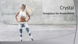  Presentation with sports shoes - Presentation theme featuring  background and a  colored foreground