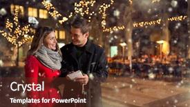  Presentation with bullet list - Beautiful PPT theme featuring city street with shopping list backdrop and a tawny brown colored foreground