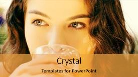  Presentation with craft beer ingredients for malting - Audience pleasing presentation consisting of city tavern - attractive young woman drinking beer backdrop and a gold colored foreground