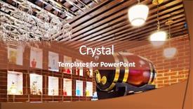  Presentation with mold on an oak barrel - Cool new slides with city tavern - classic bar counter with wine backdrop and a red colored foreground