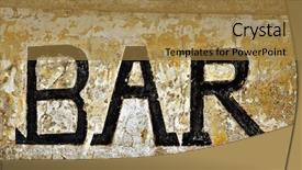  Presentation with bar - Beautiful slides featuring city tavern - old bar sign backdrop and a gold colored foreground
