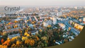  Presentation with traffic road - Theme consisting of city-traffic-road-with-modern background and a light gray colored foreground