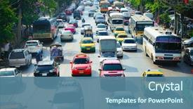  Presentation with traffic - Beautiful slides featuring city traffic backdrop and a ocean colored foreground