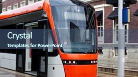  Presentation with tram - PPT layouts featuring city train - modern tram in bergen norway background and a  colored foreground