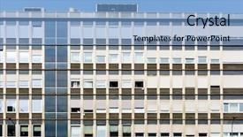  Presentation with architecture city - Beautiful theme featuring city universal modern architecture building backdrop and a light blue colored foreground