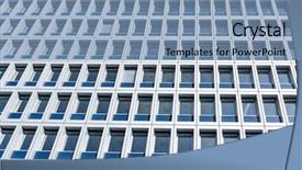  Presentation with architecture city - PPT theme consisting of city universal modern architecture building background and a teal colored foreground