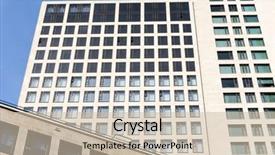  Presentation with architecture city - PPT theme enhanced with city universal modern architecture building background and a soft green colored foreground