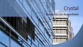  Presentation with architecture city - Theme featuring city universal modern architecture building background and a  colored foreground