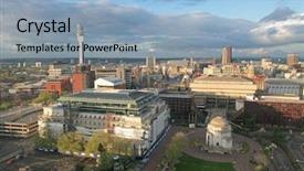  Presentation with england - Amazing presentation having city view - aerial wiev from birmingham england backdrop and a light blue colored foreground