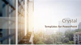  Presentation with view of rotterdam city - PPT theme enhanced with city-view-from-upper-floor background and a cream colored foreground