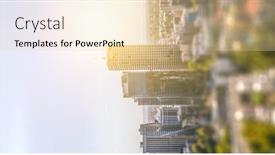  Presentation with floor - Amazing theme having city-view-from-upper-floor backdrop and a lemonade colored foreground