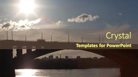  Presentation with city - Amazing theme having city-view-in-the-evening backdrop and a tawny brown colored foreground