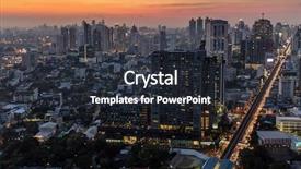  Presentation with bangkok - Slide deck with city view of the thong background and a tawny brown colored foreground