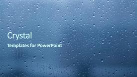  Presentation with rainy day - Cool new PPT theme with city view through a window on a rainy day backdrop and a ocean colored foreground