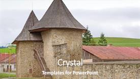  Presentation with jerusalem old city israel david - Audience pleasing PPT layouts consisting of city wall of podolnec town backdrop and a  colored foreground