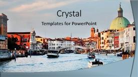  Presentation with nature sunset of colors - Colorful slides enhanced with city water - sunset colors over grand canal backdrop and a  colored foreground