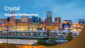  Presentation with baltimore - Cool new theme with city water - view on downtown of baltimore backdrop and a teal colored foreground